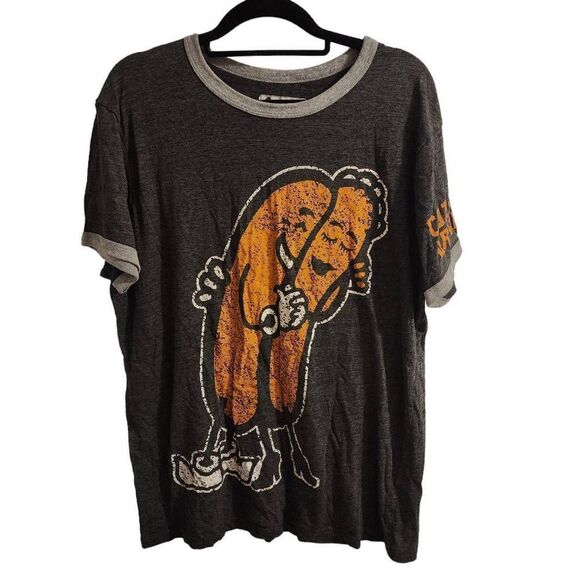 American Road Trip Retro Style Cozy Dog Drive In Men's Ringer T Shirt Size Large - Picture 1 of 9